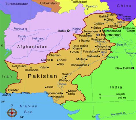 main cities in pakistan.